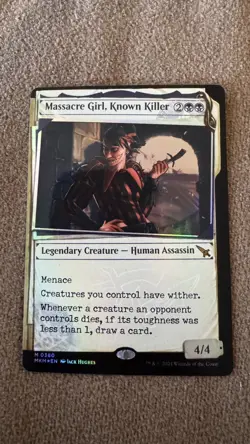 Massacre Girl, Known Killer #0380 MKM Invisible Ink Showcase NM Holo - Image 1