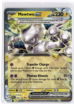 Pokemon TCG Mewtwo ex 058/182 Sv04: Paradox Rift Double Rare - Image 1