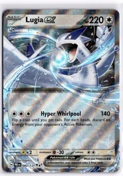 Pokemon TCG Lugia ex 082/131 Prismatic Evolutions Double Rare - Image 1