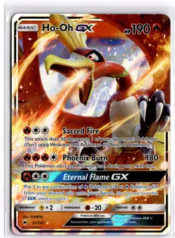 Pokemon TCG Ho-Oh GX 21/147 Sm-Burning Shadows Ultra Rare - Image 1
