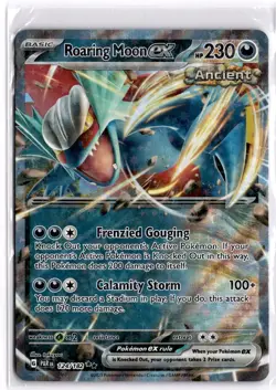 Pokemon TCG Roaring Moon ex 124/182 Sv04: Paradox Rift Double Rare - Image 1