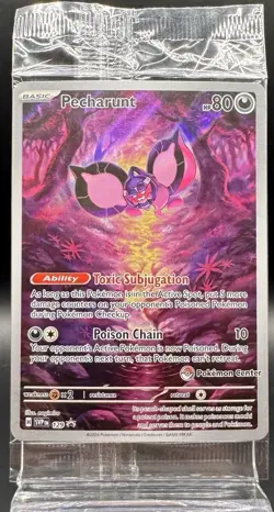 Pecharunt 129 Shrouded Fable Pokemon Center Stamp Promo Pokemon TCG Sealed - Image 1