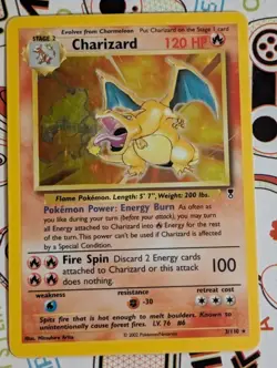 Pokemon TCG Vintage Charizard Legendary Collection Holo 3/110 LP/MP - Image 1