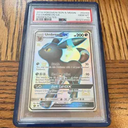 Pokemon Umbreon GX SV69/SV94 Hidden Fates Shiny Holo Rare PSA 10 - Image 1