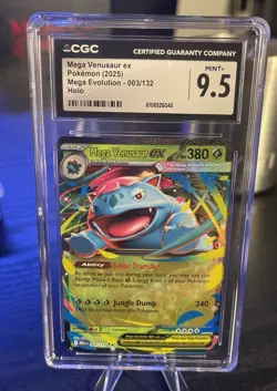 Venasaur EX 003/132 - 2025 CGC 9.5 Mint + Pokemon Mega Evolution Holo - Image 1