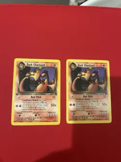 Pokemon TCG Dark Charizard 21/82 Non Holo Set, 1st ED & Unlimited. - Image 1