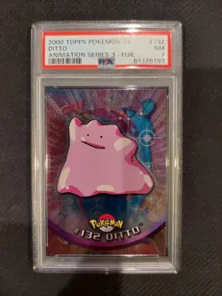 PSA 7 Ditto Foil Topps Pokemon Animation Series 3 - Image 1