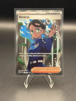Pokemon TCG Amarys 132/131 Prismatic Evolutions Ultra Rare Trainer Full Art NM - Image 1