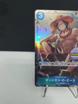 One Piece Portgas D Ace P-074 SEA Champion 2023 Promo Stamped Japanese NM - Image 3