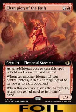 Champion of the Path ** FOIL EXTENDED ART ** #362 - Lorwyn Ecliped - NM MTG - Image 1