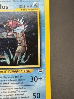 Shining Gyarados (Unlimited) 65/64 Pokemon Neo Revelation Holo - Swirl + ERROR - Image 2