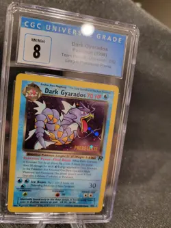 CGC 9 Dark Gyarados Prerelease Holo Rare 8/82 Pokemon Team Rocket NM/Mint - Image 1