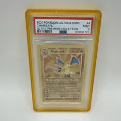 Pokemon Charizard Celebrations Ultra-Premium Coll. Gold Metal Promo #4 PSA 9 - Image 3