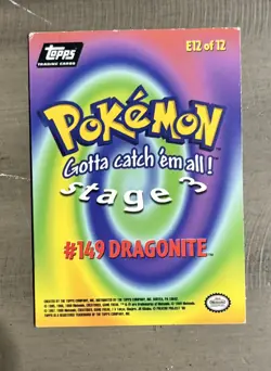 1999 TOPPS POKEMON #149 Holo Dragonite Stage 3 E12 LP - Image 2