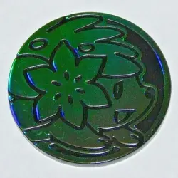 POKEMON SHAYMIN METALLIC LIGHT GREEN HOLO TOKEN / COIN - Image 1
