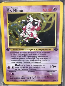 Pokemon PSA 4 1st edition Jungle Mr. MIME 6/64 Rare Holo WOTC Fresh Grade 🔥 - Image 2