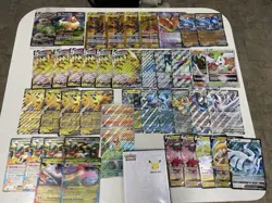 Lot of 44 Pokemon TCG Jumbo Cards (Ex, Vstar, Alt Art, Tag Team) With Binder - Image 1