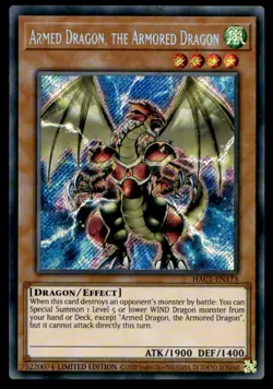 Yu-Gi-Oh TCG #HAC1-EN173 Armed Dragon, the Armored Dragon ScR,Limited NM - Image 1