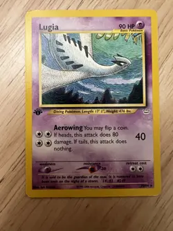 Pokemon Lugia 20/64 1st Edition Neo Revelation Rare Card MP - Image 1