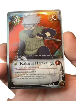 Kakashi Hatake PR 009R First Edition Naruto CCG Wavy Foil Card - Image 2
