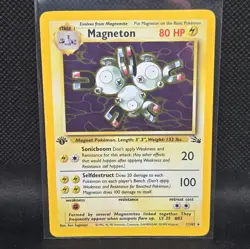 Magneton 1st Edition Holo Fossil #11 Vintage 1999 Pokemon Trading Card Game - Image 1