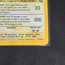 Magneton 1st Edition Holo Fossil #11 Vintage 1999 Pokemon Trading Card Game - Image 5