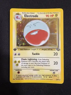 Pokemon Electrode Jungle 2/64 1st Edition Holo 1999 WOTC TCG Card - MP - Image 1