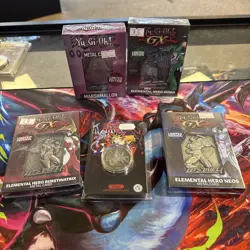 Yu-Gi-Oh! - Limited Edition Coin plus 4 limited edition metal cards - Image 1