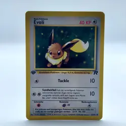 Pokemon TCG Karte - Evoli 55/82 Team Rocket 1. Edition Deutsch NM - Image 1