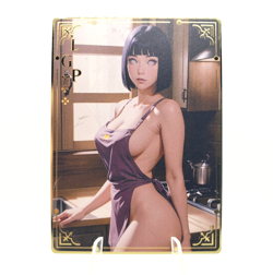 Goddess Story - Hinata Hyuga - Naruto - Gold Metal LGP Anime Waifu Card CCG - Image 1