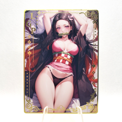 Goddess Story - Nezuko Kamado - Demon Slayer - Gold Metal LGP Anime Waifu Card - Image 1