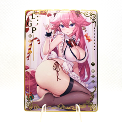 Goddess Story - Yae Miko - Genshin Impact - Gold Metal LGP Anime Waifu Card CCG - Image 1