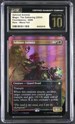ASHROOT ANIMIST Foundations Borderless Mana Foil CGC Pristine 10 MTG - Image 1