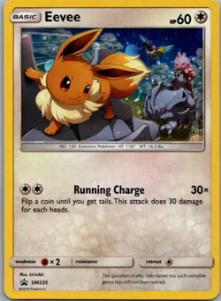Eevee SM235 Promo SM Black Star Promos Pokemon Lightly Played - Image 1