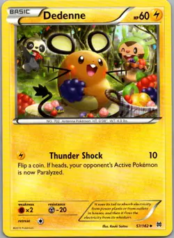 Dedenne 57/162 Uncommon BREAKthrough Pokemon Lightly Played - Image 1