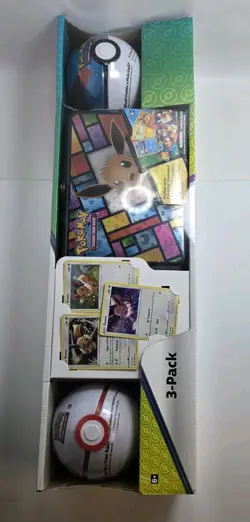 Pokemon Costco Collector 3-Pack: Eevee Treasure Chest + 2 Poke Ball Tins SEALED - Image 4