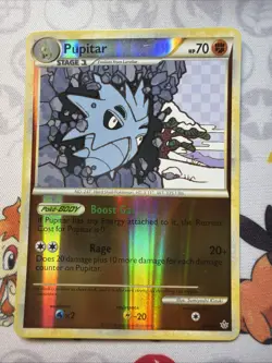 Pokemon TCG HGSS Unleashed Pupitar Uncommon Reverse Holo 38/95 - Image 1
