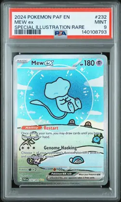 2024 POKEMON PAF EN-PALDEAN FATES SPECIAL ILLUSTRATION RARE #232 MEW EX PSA 9 - Image 1