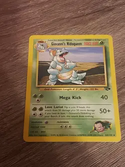 Pokemon Giovanni's Nidoqueen Gym Challenge 23/132 Non Holo MP/HP - Image 1