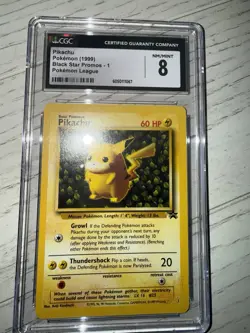 Vintage Pokemon Pikachu Black Star Promo 1 Ivy League TCG 1999 CGC 8 NM-Mint - Image 3