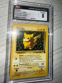 Vintage Pokemon Pikachu Black Star Promo 1 Ivy League TCG 1999 CGC 8 NM-Mint - Image 5