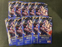 One Piece OP14 The Azure Sea’s Seven Sleeved Booster Pack Lot Of 10 - In Hand - Image 1