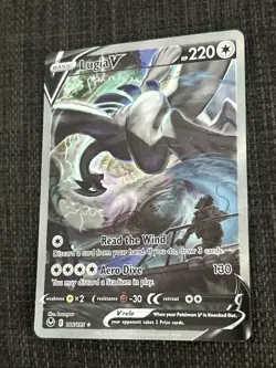 Pokemon Lugia V SWSH301 Sword & Shield Promo Card Holo 220 HP Aero Dive - Image 2