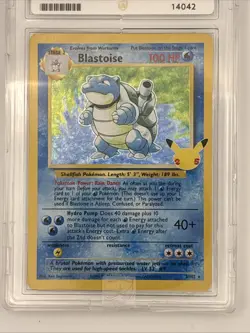 ACE 10 Blastoise 2/102 Celebrations Pokemon Card Classic Collection Perfect Subs - Image 2