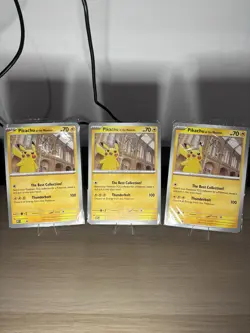 3X Pikachu At The Museum Jumbo Promo Pokemon Card English Sealed - Image 1