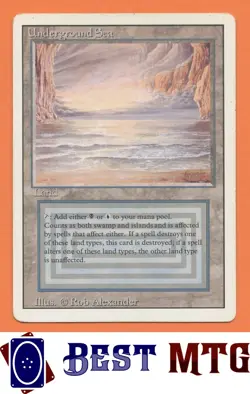 Magic The Gathering MTG Underground Sea 290 #E Revised Edition - Image 1