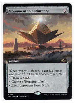 MTG Monument to Endurance (Extended Art, 394) - Aetherdrift (DFT) Magic NM - Image 1
