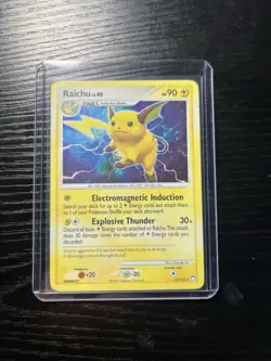 Pokemon TCG Raichu Holo Rare Card 15/123 Mysterious Treasures 2007 - Image 1