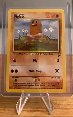 Diglett #50 Non-Holographic Pokemon Card Near Mint - 71/130 Common Base Set 2 - Image 1