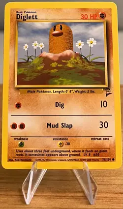 Diglett #50 Non-Holographic Pokemon Card Near Mint - 71/130 Common Base Set 2 - Image 3